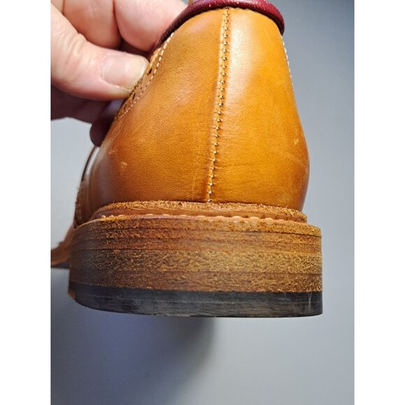 Paul Smith Italian Leather Brogue Wingtip Shoes Tan Size US 7 UK 6.5 Luxury - Picture 8 of 12